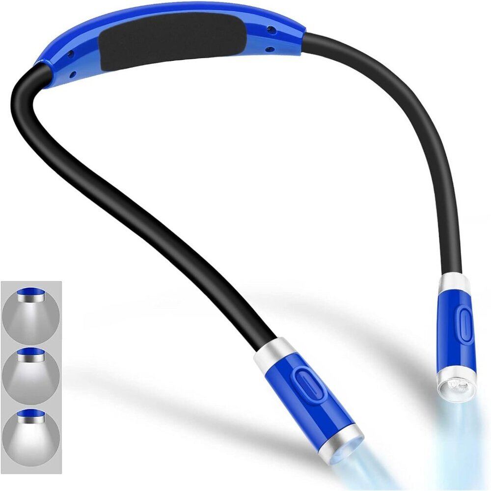 Rechargeable LED Neck Reading Light, Book Lights for Reading in Bed, 3 Brightnes